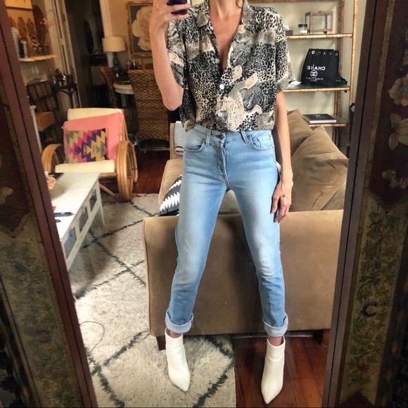 Vintage Tops - Vintage Silk tiger blouse